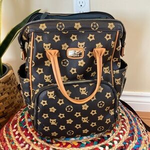 Hafmall Leather Diaper Bag